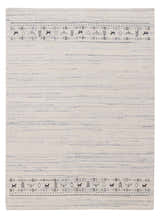 Contemporary Ivory Design Hand Loomed Wool Rug