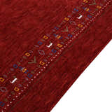 Contemporary Red Hand Loomed Wool Area Rug