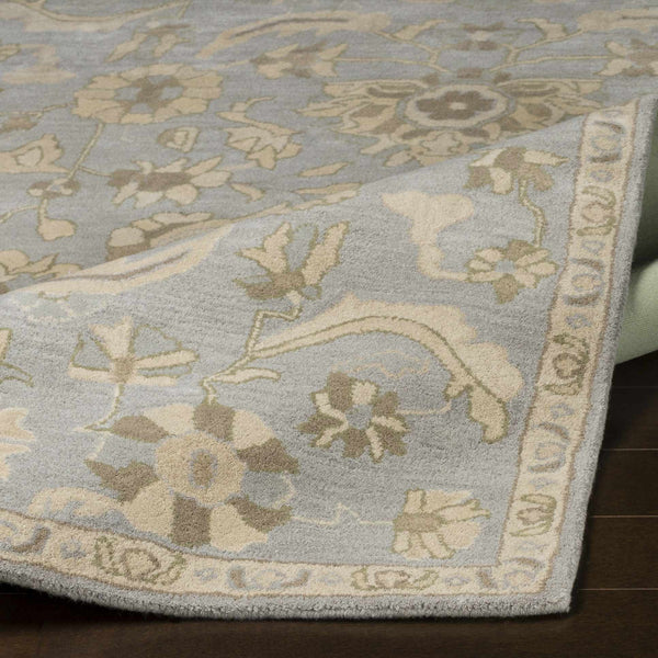 Copen Beige Floral Wool Rug