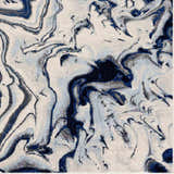 Sample Glendon Cream Blue Marble Rug - Clearance