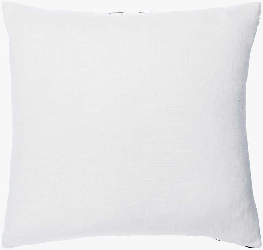 Brivon Off White and Black Brushstroke Speckle Pattern Modern Cotton Accent Pillow - Clearance