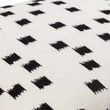 Brivon Off White and Black Brushstroke Speckle Pattern Modern Cotton Accent Pillow - Clearance