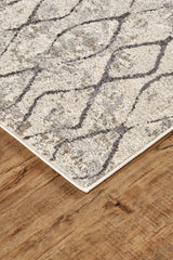 Feizy Kano Transitional Diamond - Ivory/Gray/Taupe Area Rug