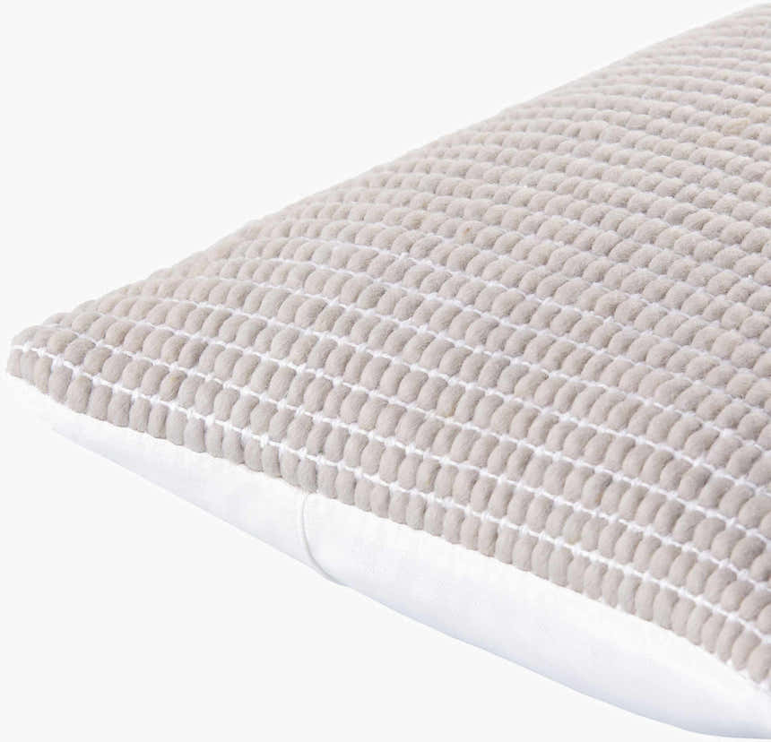 Trory Beige Throw Pillow