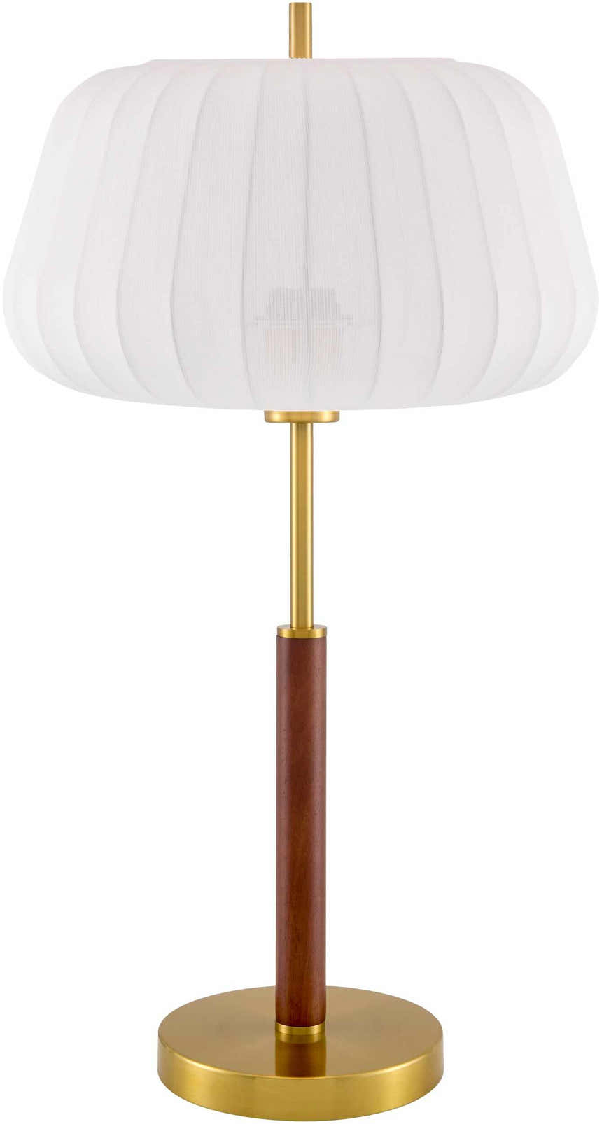 Xoboo Beige Wood Table Lamp with Rubber Wood Base