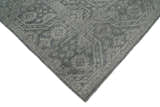 Custom Made Antique Finish Hand knotted Silver and Charcoal Wool Area Rug, Kids, Living Room and Bedroom Rug