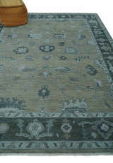 Custom Made Antique look Gray, Charcoal and silver Oriental Oushak wool Area Rug