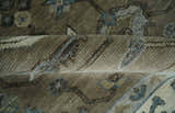 Custom Made Antique look Hand Knotted Beige, Ivory and Silver Oriental Oushak Multi Size Traditional Wool Area Rug