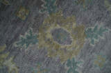 Custom Made Antique look Plum and Brown Hand Knotted Traditional Oushak Wool Area Rug