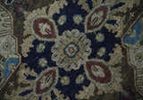 Custom Made Antique Style Brown, Beige and Blue Traditional wool Area Rug
