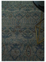 Custom Made Antique Style Gray, Taupe and Gray Traditional Design wool Rug