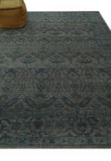 Custom Made Antique Style Gray, Taupe and Gray Traditional Design wool Rug