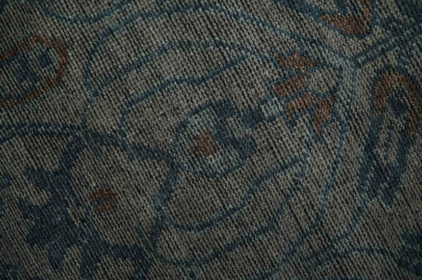 Custom Made Antique Style Gray, Taupe and Gray Traditional Design wool Rug