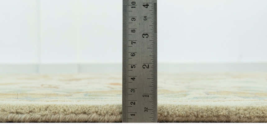 Custom Made Beige And Brown Traditional Floral Design Hand Tufted Wool Area Rug