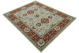 Custom Made Beige And Brown Traditional Oriental Design Hand Tufted Wool Area Rug