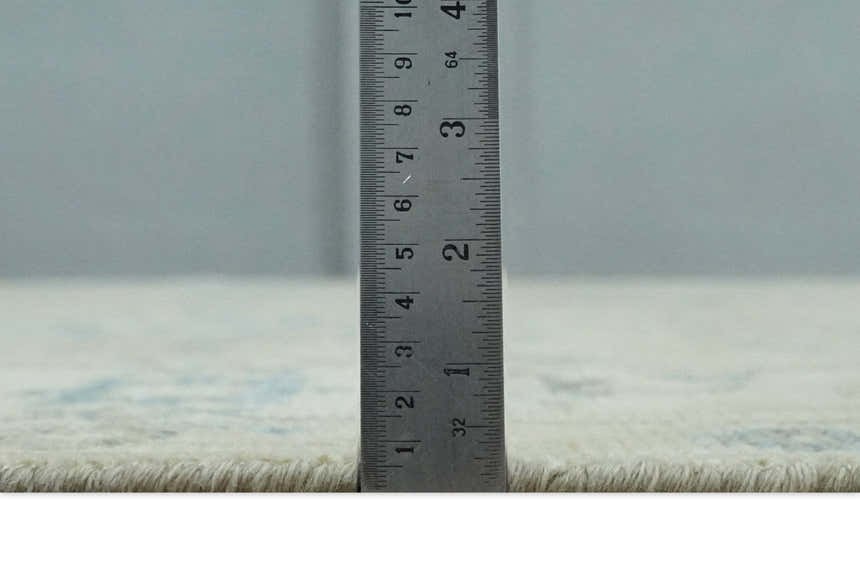 Custom Made Beige and Ivory Hand knotted Traditional Oushak wool Area Rug