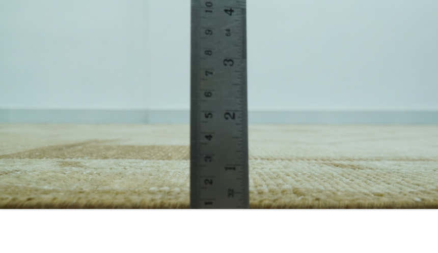 Custom Made Beige and Olive Hand Knotted Traditional wool area rug