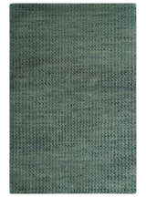 Custom Made Beige and Shades of Blue Stripes Design Contemporary wool area Rug