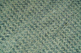 Custom Made Beige and Shades of Blue Stripes Design Contemporary wool area Rug