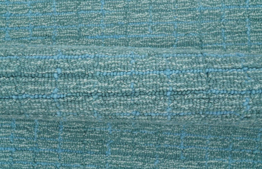 Custom Made Blue Modern Style Hand Tufted Wool Rug