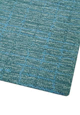 Custom Made Blue Modern Style Hand Tufted Wool Rug