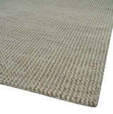 Custom Made Contemporary Brown and Ivory Hand Knotted Rug Area Rug