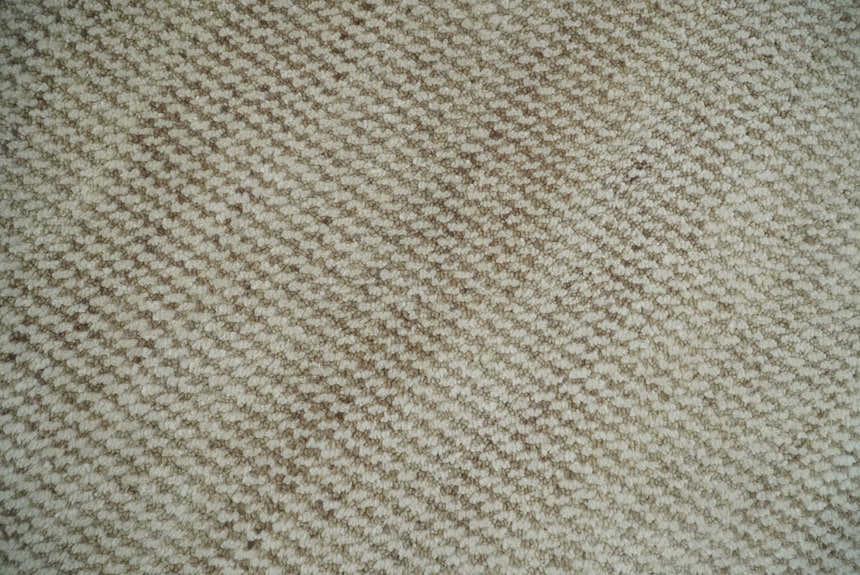 Custom Made Contemporary Brown and Ivory Hand Knotted Rug Area Rug