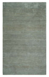 Custom Made Contemporary Blue and Brown Hand Knotted wool Area Rug