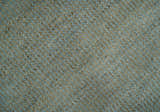Custom Made Contemporary Blue and Brown Hand Knotted wool Area Rug