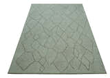 Custom Made Contemporary Pattern Brown And Ivory Hand Tufted Wool Area Rug