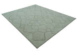 Custom Made Contemporary Pattern Brown And Ivory Hand Tufted Wool Area Rug