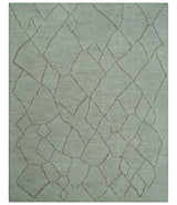 Custom Made Contemporary Pattern Brown And Ivory Hand Tufted Wool Area Rug