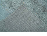 Custom Made Contemporary Solid Blueish Silver Hand knotted wool Area Rug