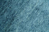 Custom Made Contemporary Solid Plush Blue Hand Knotted Wool Rug