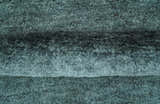 Custom Made Contemporary Solid Plush Steel Blue Hand Knotted Wool Rug