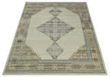 Custom Made Earthy Hand Knotted Ivory, Charcoal and Beige Wool Area Rug