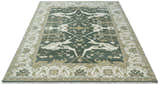 Custom Made Emerald Green Fine Hand knotted Wool Traditional Oushak Area Rug