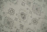 Custom Made Fine Hand Knotted Ivory and Charcoal Style Hand knotted Wool Area Rug