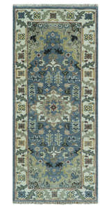 Custom Made Fine Knots Hand Knotted Ivory, Taupe and Olive Traditional Wool Rug