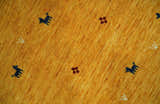 Custom Made Gold Tribal Gabbeh wool Area Rug