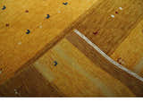 Custom Made Gold Tribal Gabbeh wool Area Rug