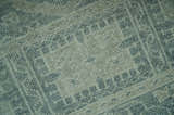 Custom Made Gray, Beige and Silver Hand Knotted Tribal Design wool area rug