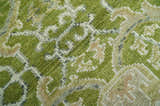 Custom Made Green and Ivory Traditional Dragon Oushak Design Hand knotted wool rug