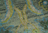 Custom Made Lt. Silver, Grey and Mustard Hand Knotted Traditional Oushak wool area rug