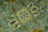 Custom Made Green Hand Knotted Antique Design Traditional Oushak wool area rug