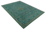 Custom Made Green Hand Knotted Antique Style  Multi Size Traditional Wool Rug