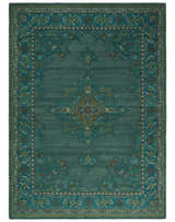 Custom Made Green Hand Knotted Antique Style  Multi Size Traditional Wool Rug
