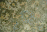 Custom Made Hand Knotted Antique Finish Green, Aqua and Beige Traditional Wool Rug