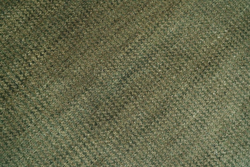 Custom Made Hand Knotted Blue and Brown Stripes Design Contemporary Area Rug