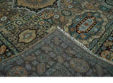 Custom Made Hand Knotted Brown, Black and Silver Traditional Wool Rug